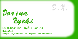 dorina nyeki business card